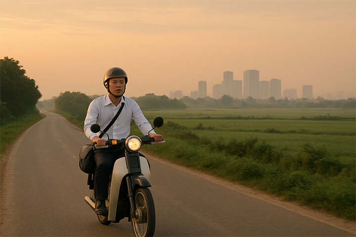 Bán nhà phố về quê, khi hết tiền tôi phải chạy xe máy 40km để đi làm- Ảnh 1. Bán nhà phố về quê, khi hết tiền tôi phải chạy xe máy 40km để đi làm- Ảnh 1.