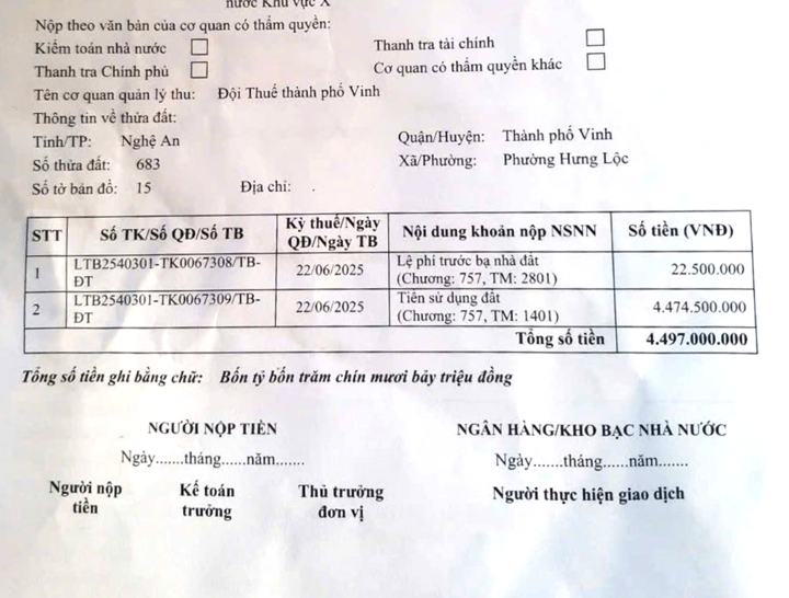 Chuyển 300m² đất vườn sang đất ở, một hộ dân ở Nghệ An phải nộp gần 4,5 tỷ tiền thuế- Ảnh 2. Chuyển 300m² đất vườn sang đất ở, một hộ dân ở Nghệ An phải nộp gần 4,5 tỷ tiền thuế- Ảnh 2.