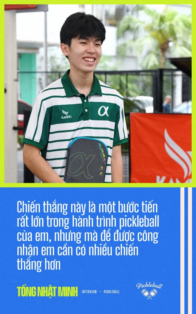 Hiện tượng Pickleball 17 tuổi Tống Nhật Minh: Từng bị ép cầm vợt mà giờ 