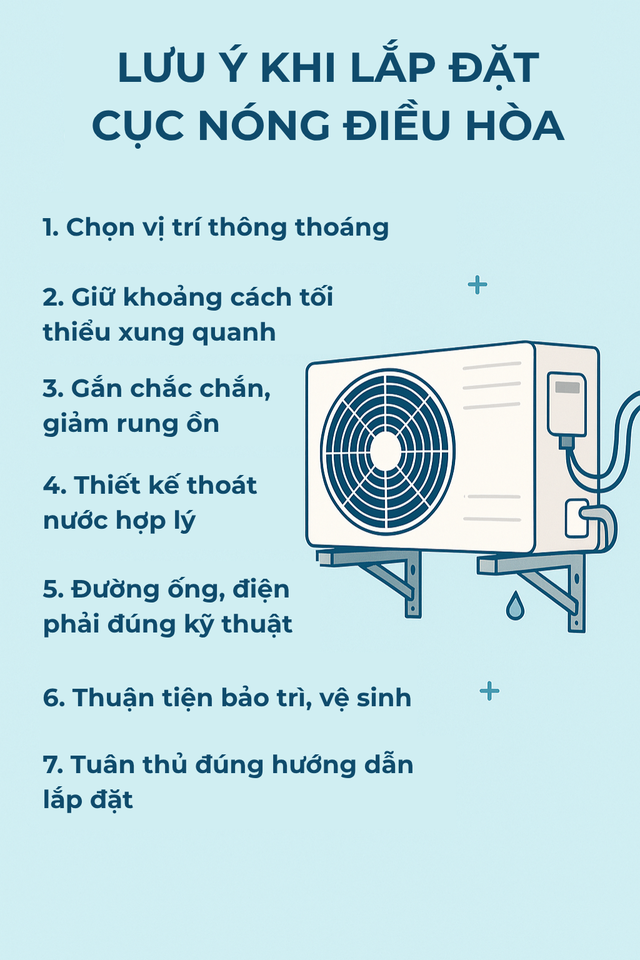 Lắp cục nóng điều hòa trên sân thượng, mái nhà, ngoài ban công có đúng không? Chuyên gia giải thích- Ảnh 5. Lắp cục nóng điều hòa trên sân thượng, mái nhà, ngoài ban công có đúng không? Chuyên gia giải thích- Ảnh 5.