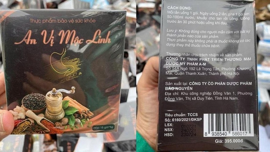 Cảnh báo khẩn về sản phẩm An vị Mộc Linh- Ảnh 1. Cảnh báo khẩn về sản phẩm An vị Mộc Linh- Ảnh 1.