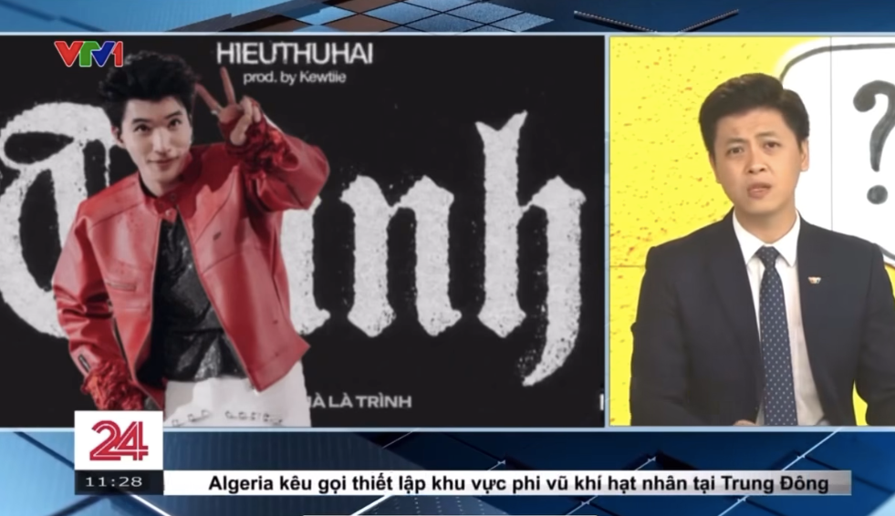 TRÌNH - “bài rap khổ nhất thế giới” của HIEUTHUHAI lên sóng VTV24- Ảnh 1. TRÌNH - “bài rap khổ nhất thế giới” của HIEUTHUHAI lên sóng VTV24- Ảnh 1.