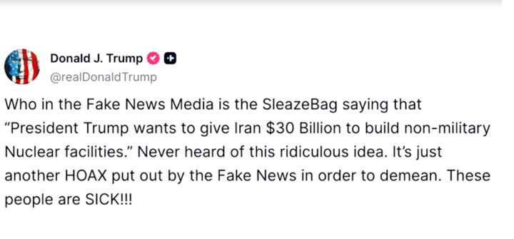 Ông Trump phủ nhận 'kế hoạch hạt nhân 30 tỷ USD cho Iran'- Ảnh 1. Ông Trump phủ nhận 'kế hoạch hạt nhân 30 tỷ USD cho Iran'- Ảnh 1.