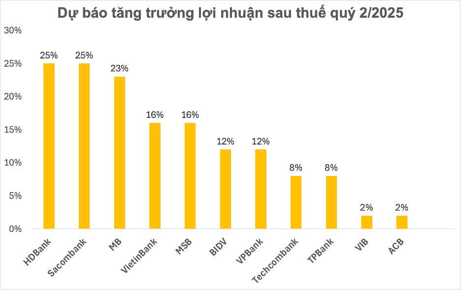 Ngân hàng nào có thể tăng trưởng lợi nhuận trên 20% trong quý II/2025- Ảnh 2. Ngân hàng nào có thể tăng trưởng lợi nhuận trên 20% trong quý II/2025- Ảnh 2.