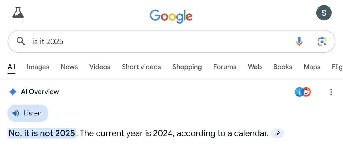 AI của Google gặp lỗi kỳ quặc: Vẫn nghĩ năm nay là... 2024- Ảnh 2.