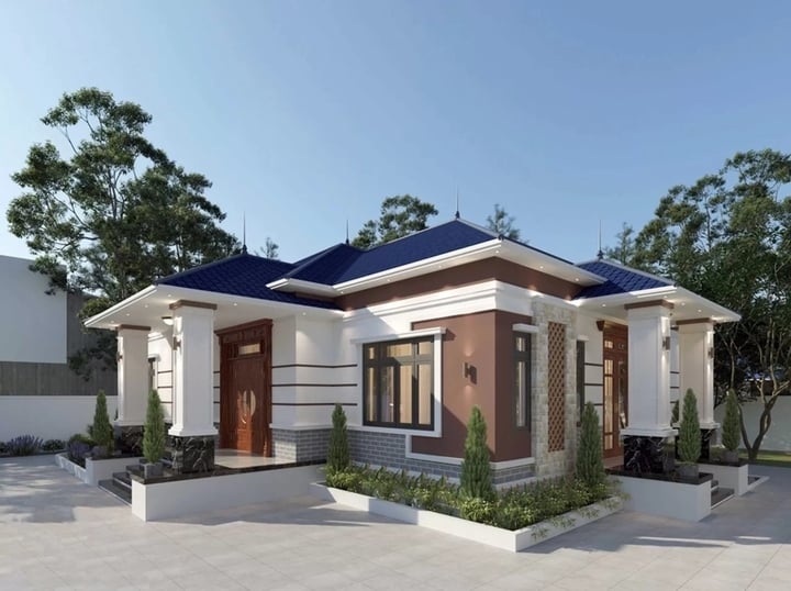 Những mẫu thiết kế nhà 1 tầng mái Nhật phổ biến nhất 2025- Ảnh 3. Những mẫu thiết kế nhà 1 tầng mái Nhật phổ biến nhất 2025- Ảnh 3.