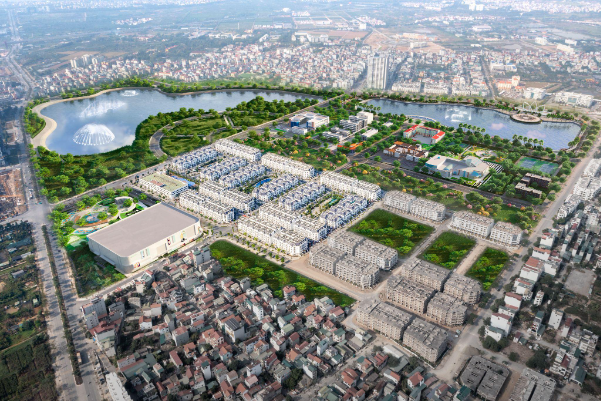 Eurowindow Twin Parks được bao bọc bởi công viên hồ điều hòa Gia Lâm, kiến tạo môi trường sống trong lành dễ chịu (nguồn: Eurowindow Holding)