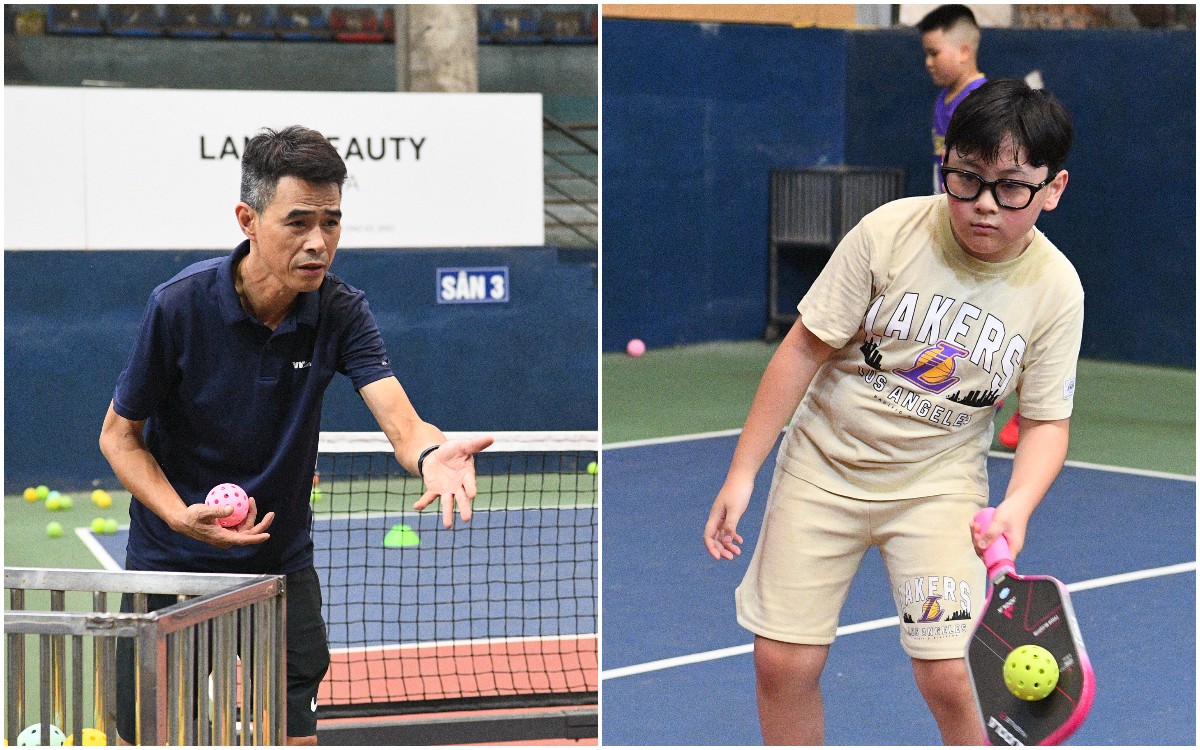 “Khối nghỉ hè” đầm đìa mồ hôi trên sân pickleball: HLV hụt hơi, phụ huynh chi tiền triệu- Ảnh 10. “Khối nghỉ hè” đầm đìa mồ hôi trên sân pickleball: HLV hụt hơi, phụ huynh chi tiền triệu- Ảnh 10.