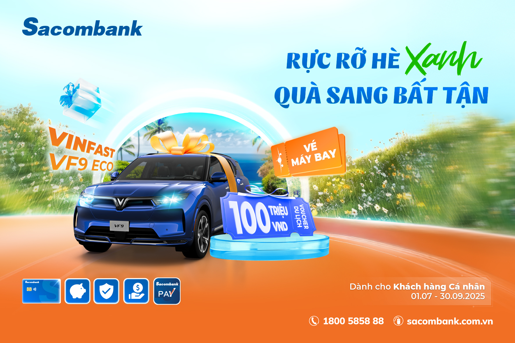 Sacombank khởi động mùa hè rực rỡ với hàng loạt chương trình khuyến mại hấp dẫn- Ảnh 1. Sacombank khởi động mùa hè rực rỡ với hàng loạt chương trình khuyến mại hấp dẫn- Ảnh 1.