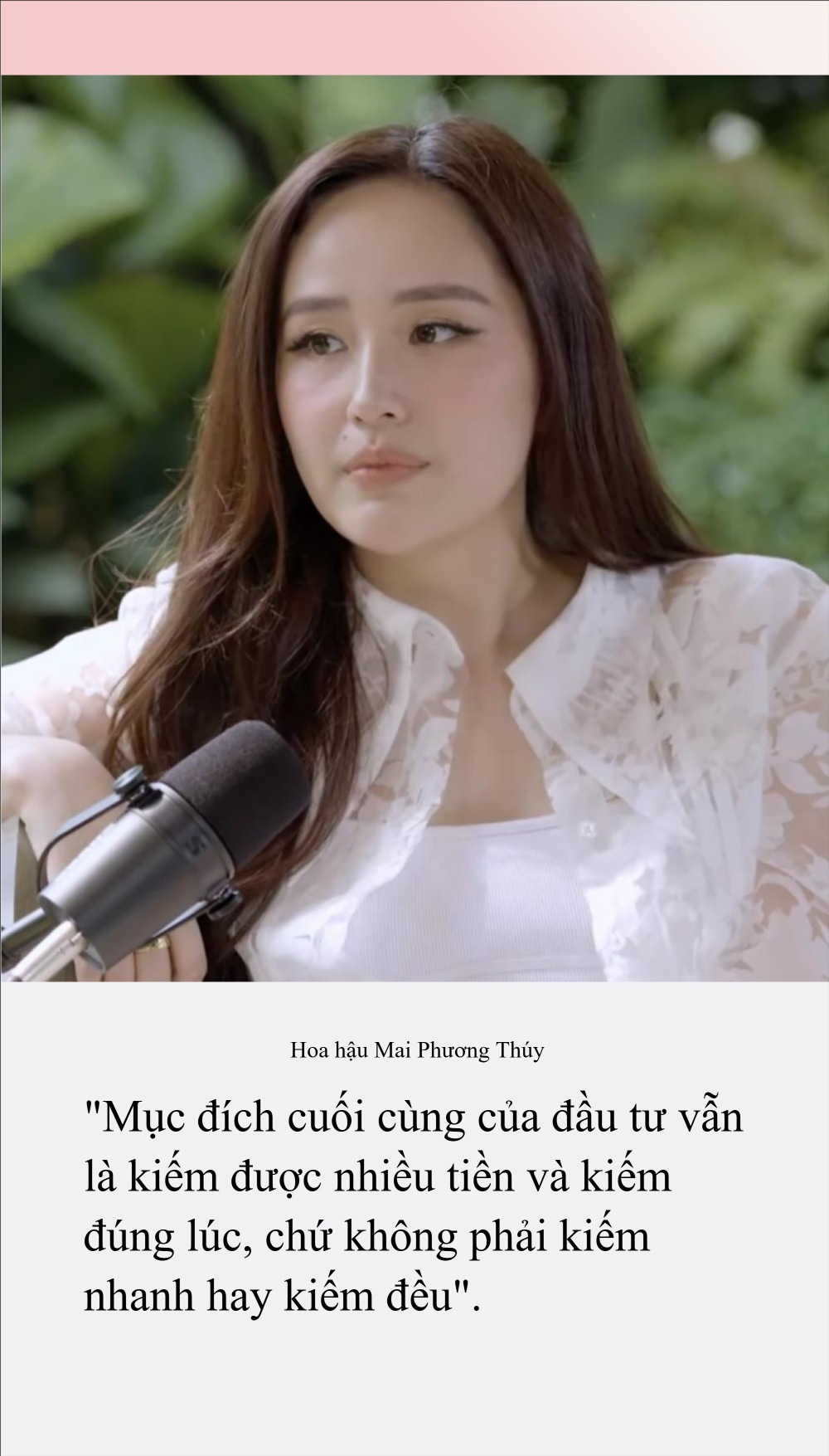 ‘Khẩu vị đầu tư’ của Hoa hậu Mai Phương Thúy: "Tôi thích chứng khoán vì nó minh bạch, không dựa hơi, không cần nói cười quan hệ…”- Ảnh 2. ‘Khẩu vị đầu tư’ của Hoa hậu Mai Phương Thúy: "Tôi thích chứng khoán vì nó minh bạch, không dựa hơi, không cần nói cười quan hệ…”- Ảnh 2.