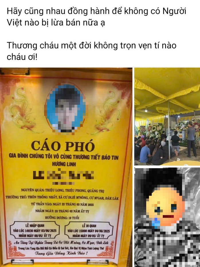 Qua Campuchia làm "việc nhẹ, lương cao", thanh niên tử vong 2 tháng mới đưa được thi thể về- Ảnh 1. Qua Campuchia làm "việc nhẹ, lương cao", thanh niên tử vong 2 tháng mới đưa được thi thể về- Ảnh 1.