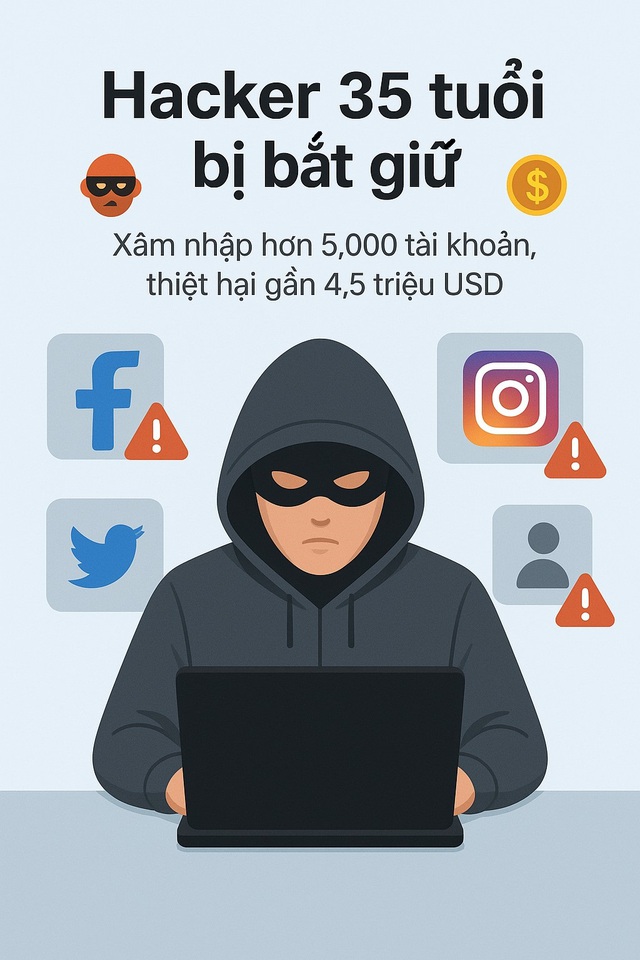 Bắt giữ hacker xâm nhập 5.000 tài khoản trong 7 năm để thu lợi 4,5 triệu USD tiền ảo- Ảnh 2. Bắt giữ hacker xâm nhập 5.000 tài khoản trong 7 năm để thu lợi 4,5 triệu USD tiền ảo- Ảnh 2.