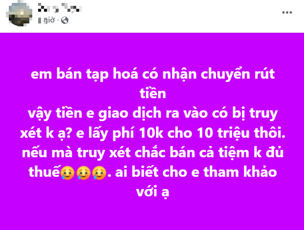 Hàng quán, cửa hàng trần tình vì sao ngừng nhận chuyển khoản- Ảnh 1.