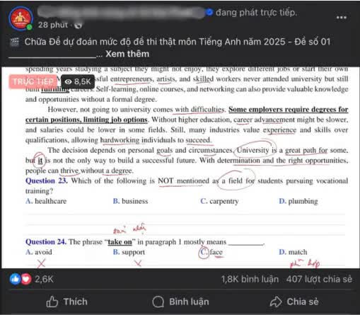 Sĩ tử tận dụng mạng xã hội để ôn thi hiệu quả- Ảnh 1. Sĩ tử tận dụng mạng xã hội để ôn thi hiệu quả- Ảnh 1.