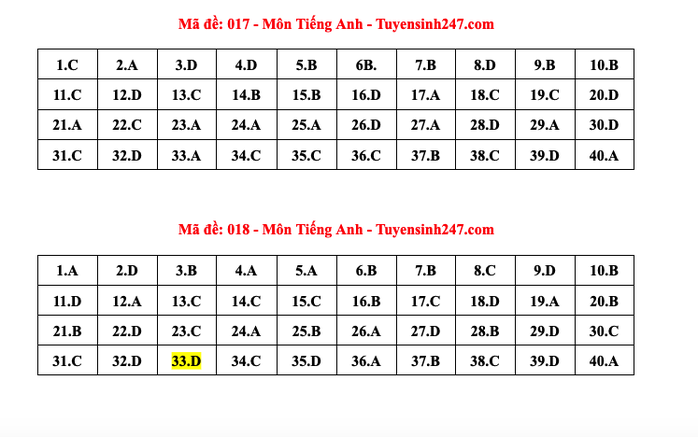 Thi lớp 10 Hà Nội: Đáp án môn tiếng Anh- Ảnh 9. Thi lớp 10 Hà Nội: Đáp án môn tiếng Anh- Ảnh 9.