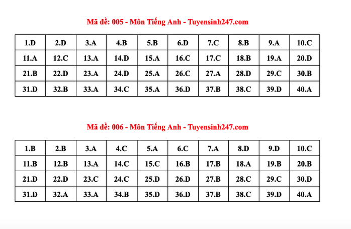 Thi lớp 10 Hà Nội: Đáp án môn tiếng Anh- Ảnh 11. Thi lớp 10 Hà Nội: Đáp án môn tiếng Anh- Ảnh 11.