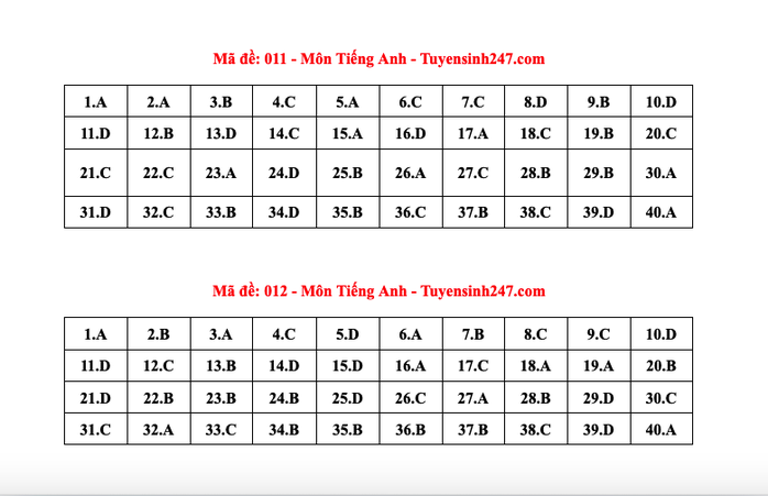 Thi lớp 10 Hà Nội: Đáp án môn tiếng Anh- Ảnh 12. Thi lớp 10 Hà Nội: Đáp án môn tiếng Anh- Ảnh 12.