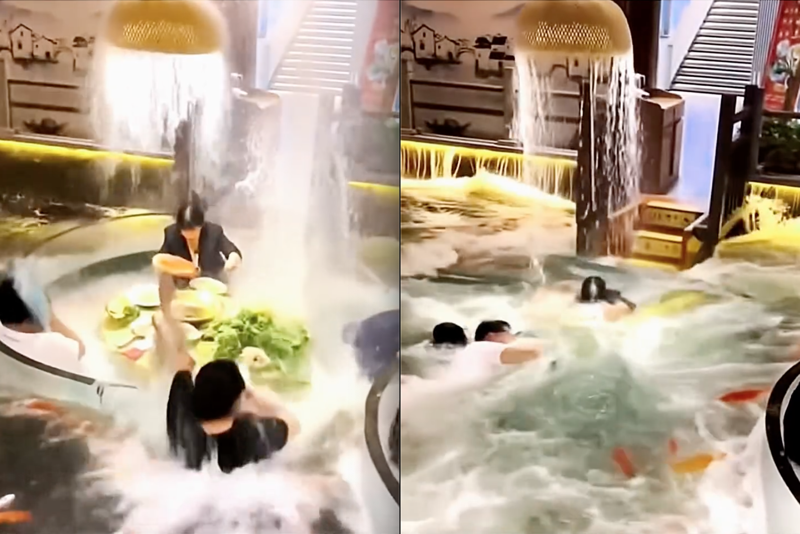 Bàn tiệc bất ngờ vỡ tung giữa lúc đang ăn khiến các thực khách rơi thẳng xuống nước: Thiết kế nhà hàng gây tranh cãi- Ảnh 3. Bàn tiệc bất ngờ vỡ tung giữa lúc đang ăn khiến các thực khách rơi thẳng xuống nước: Thiết kế nhà hàng gây tranh cãi- Ảnh 3.