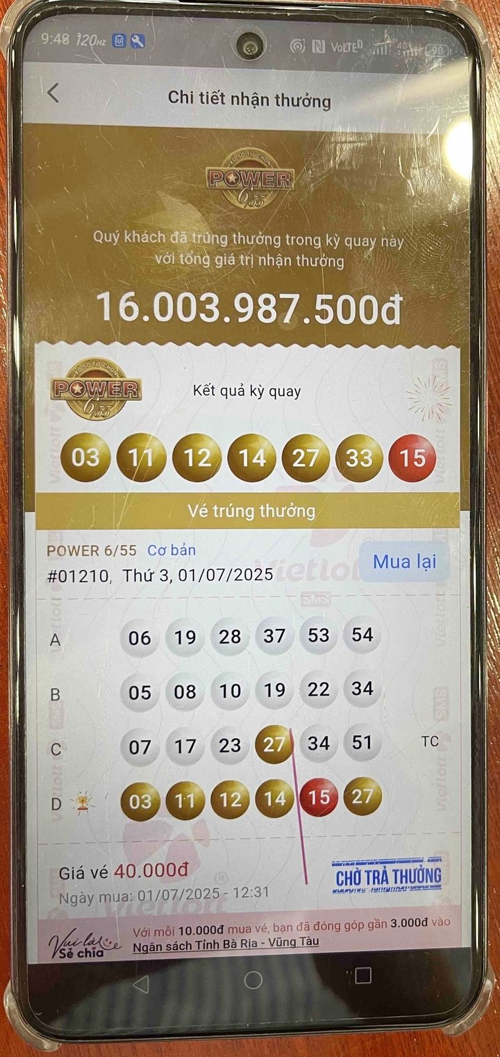 Một công nhân ở TP.HCM trúng số hơn 16 tỷ đồng nhờ ngày sinh của vợ con- Ảnh 2.