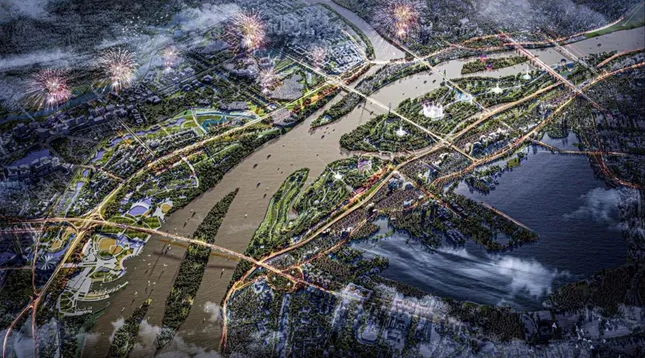 Siêu dự án 7.800 ha, trải dài 40km ở Hà Nội: Sẽ kiến tạo nên một "kỳ tích sông Hồng" ở châu Á?- Ảnh 1. Siêu dự án 7.800 ha, trải dài 40km ở Hà Nội: Sẽ kiến tạo nên một "kỳ tích sông Hồng" ở châu Á?- Ảnh 1.