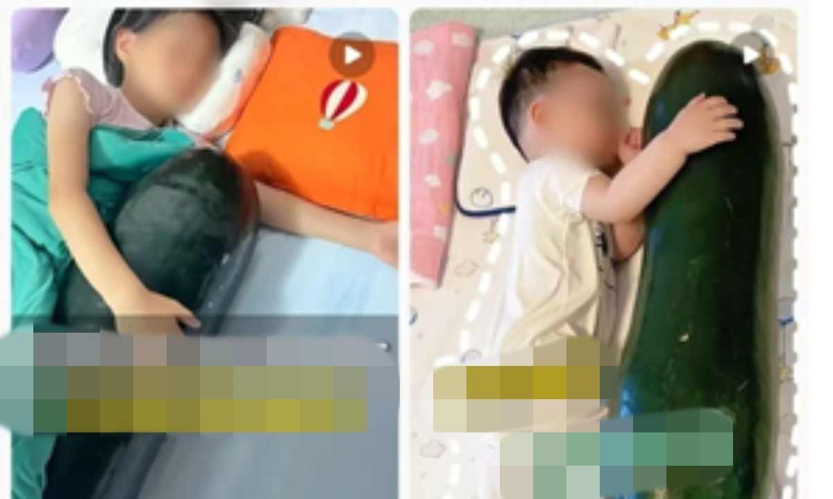 Nóng đỉnh điểm, Trung Quốc nở rộ trào lưu ôm bí đao đi ngủ cho mát- Ảnh 1. Nóng đỉnh điểm, Trung Quốc nở rộ trào lưu ôm bí đao đi ngủ cho mát- Ảnh 1.