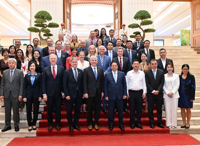 Thủ tướng Phạm Minh Chính: Sớm đạt được thỏa thuận cụ thể về thuế quan Việt Nam - Mỹ- Ảnh 1. Thủ tướng Phạm Minh Chính: Sớm đạt được thỏa thuận cụ thể về thuế quan Việt Nam - Mỹ- Ảnh 1.