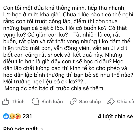 "Con thông minh, khá giỏi, chưa lúc nào tôi nghĩ con lại như thế" - Chia sẻ của bà mẹ Hà Nội khiến ai đọc cũng khuyên chị nên tỉnh táo lên- Ảnh 1. "Con thông minh, khá giỏi, chưa lúc nào tôi nghĩ con lại như thế" - Chia sẻ của bà mẹ Hà Nội khiến ai đọc cũng khuyên chị nên tỉnh táo lên- Ảnh 1.