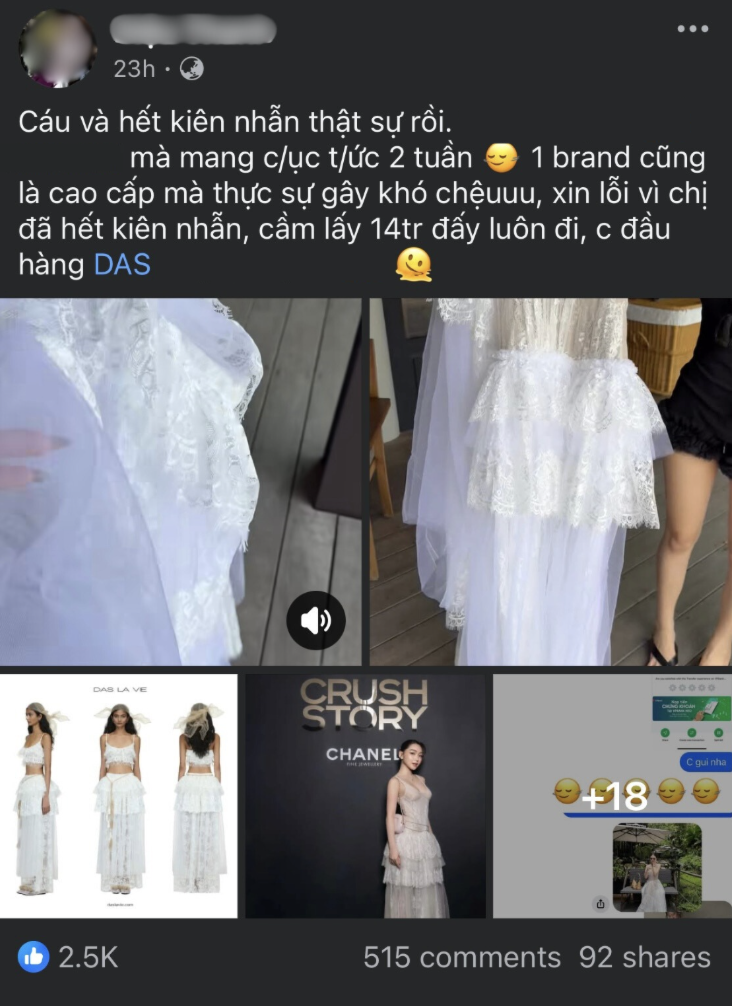 Brand Việt nhận bão phẫn nộ vì bán váy cả chục triệu màu như vải mùng, thái độ với khách thành mồi lửa- Ảnh 1. Brand Việt nhận bão phẫn nộ vì bán váy cả chục triệu màu như vải mùng, thái độ với khách thành mồi lửa- Ảnh 1.