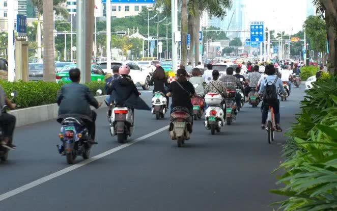 Xe máy điện 'phủ kín' thành phố Nam Ninh, Trung Quốc (Ảnh: Shutterstock) Xe máy điện 'phủ kín' thành phố Nam Ninh, Trung Quốc (Ảnh: Shutterstock)