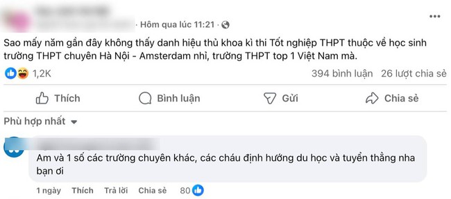 Đăng bài "khịa" học sinh trường THPT chuyên Hà Nội - Amsterdam sau kỳ thi tốt nghiệp, nam sinh gây tranh cãi!- Ảnh 1. Đăng bài "khịa" học sinh trường THPT chuyên Hà Nội - Amsterdam sau kỳ thi tốt nghiệp, nam sinh gây tranh cãi!- Ảnh 1.