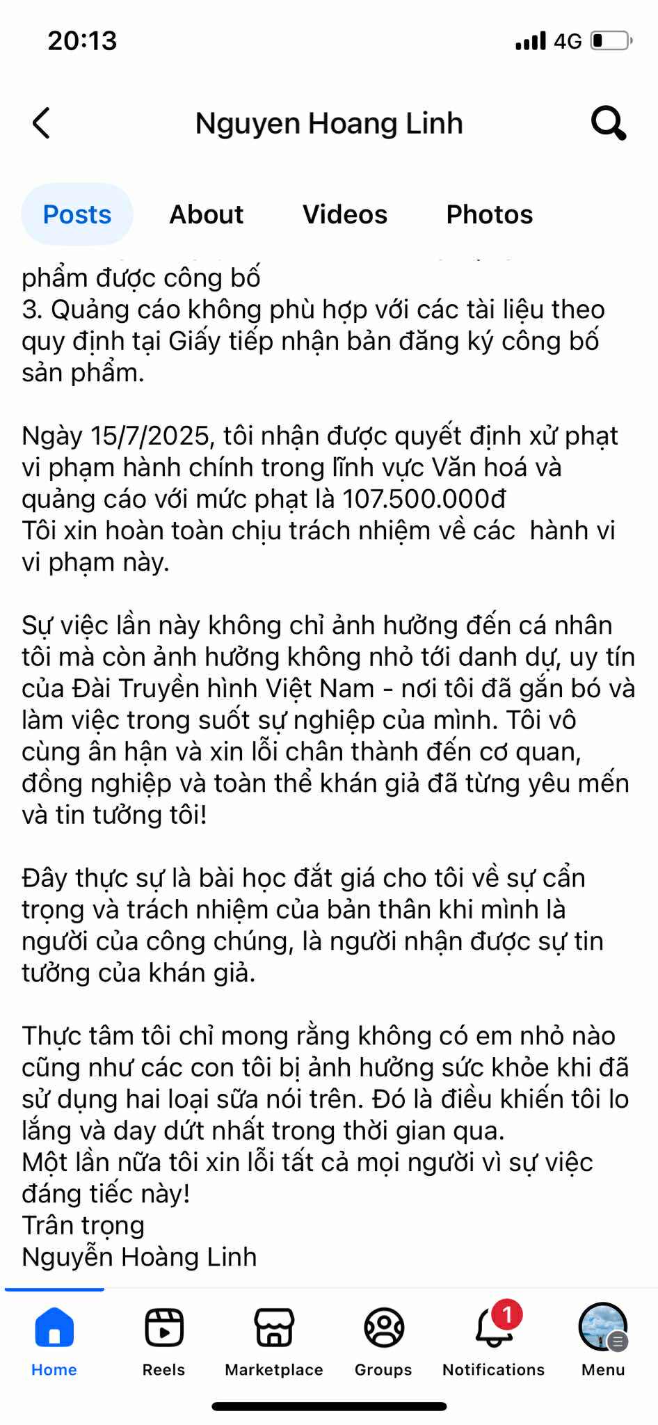 MC Hoàng Linh công khai xin lỗi khán giả vì đã "trở thành cầu nối cho hàng giả"- Ảnh 3. MC Hoàng Linh công khai xin lỗi khán giả vì đã "trở thành cầu nối cho hàng giả"- Ảnh 3.