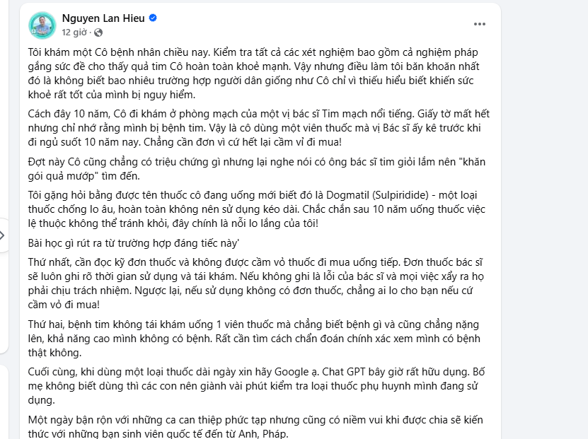 PGS. TS Nguyễn Lân Hiếu cảnh báo: Bệnh nhân tự ý sử dụng thuốc trong suốt 10 năm, uống hết lại cầm vỏ đi ra quầy thuốc để mua… có thể gây hậu quả khôn lường- Ảnh 1.