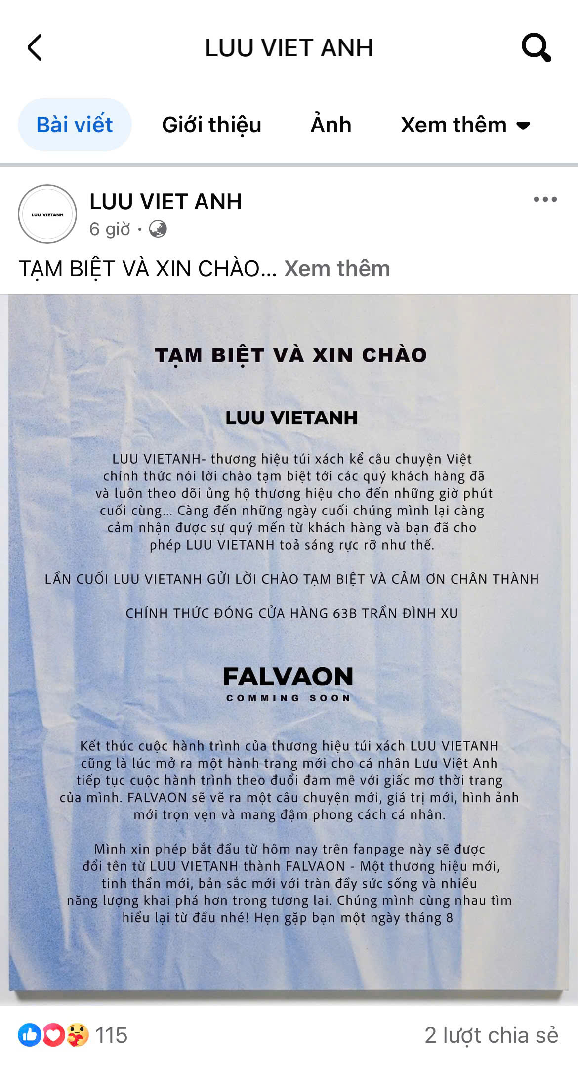 Một local brand Việt đình đám tuyên bố đóng cửa, chưa đầy 1 tháng sau liền 'đổi tên' thành thương hiệu mới: Chuyện gì đây?- Ảnh 1. Một local brand Việt đình đám tuyên bố đóng cửa, chưa đầy 1 tháng sau liền 'đổi tên' thành thương hiệu mới: Chuyện gì đây?- Ảnh 1.