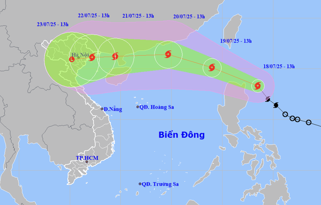 Bão Wipha có thể mạnh cấp 11-12 trên Biển Đông, khả năng cao sẽ ảnh hưởng trực tiếp đến đất liền nước ta- Ảnh 1.