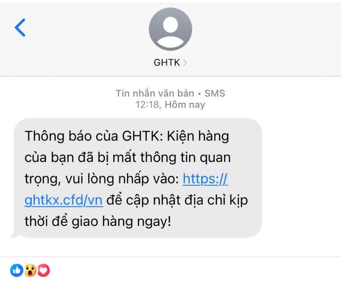 Công ty Giao Hàng Tiết Kiệm nói gì về tin nhắn 'kiện hàng đã bị mất'?- Ảnh 1.
