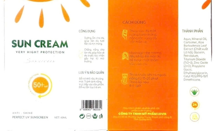 Phát hiện hai loại kem chống nắng giả, chỉ số SPF chưa tới 70% so với công bố- Ảnh 1. Phát hiện hai loại kem chống nắng giả, chỉ số SPF chưa tới 70% so với công bố- Ảnh 1.