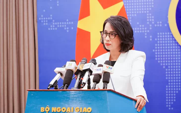 Người phát ngôn Bộ Ngoại giao Phạm Thu Hằng. Ảnh: Việt Linh