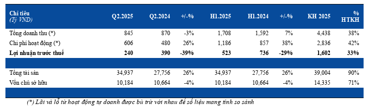 Chứng khoán HSC đạt 1,708 tỷ đồng doanh thu trong 6 tháng đầu năm 2025- Ảnh 1. Chứng khoán HSC đạt 1,708 tỷ đồng doanh thu trong 6 tháng đầu năm 2025- Ảnh 1.