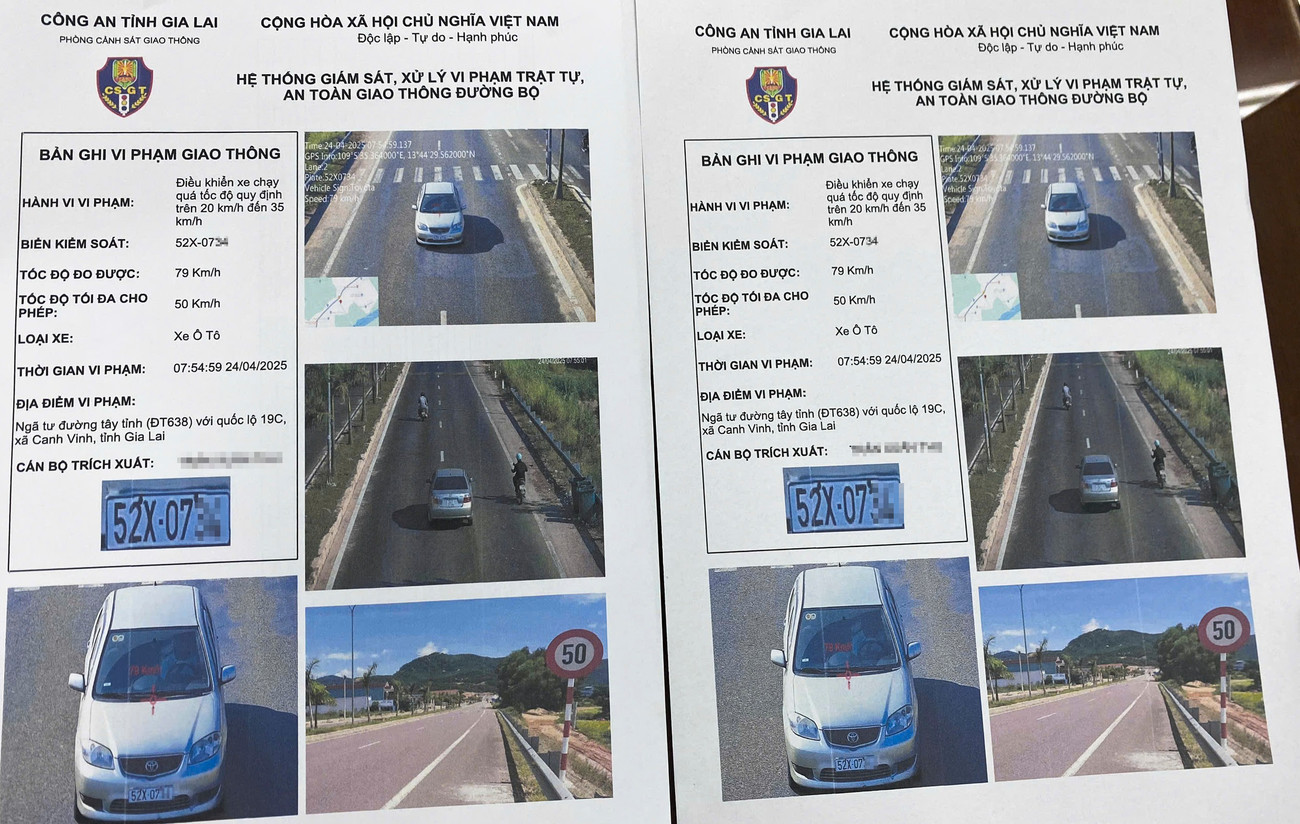 Qua camera giám sát, phát hiện tài xế vi phạm tốc độ 17 lần, bị phạt hơn 100 triệu đồng- Ảnh 1.