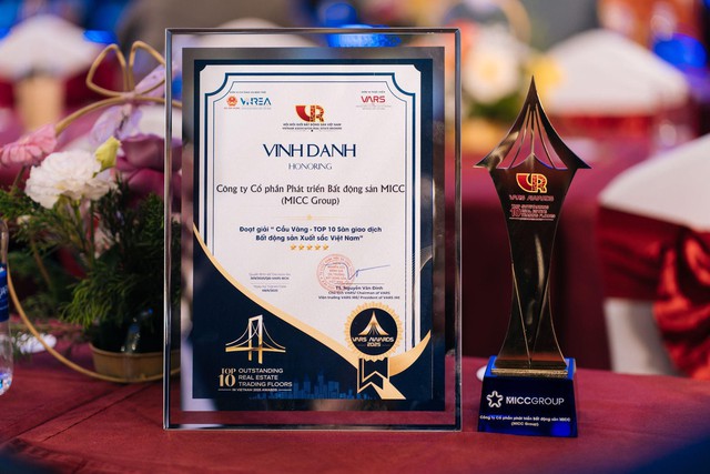 MICC Group lọt Top 10 Sàn giao dịch BĐS xuất sắc Việt Nam tại VARS Awards 2025- Ảnh 1.