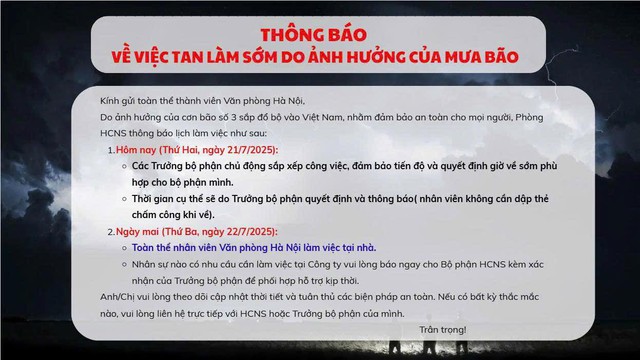 Hà Nội trước giờ bão số 3: Nhiều công ty cho nhân viên làm online, dân văn phòng tranh thủ tan làm sớm né mưa giông- Ảnh 2.