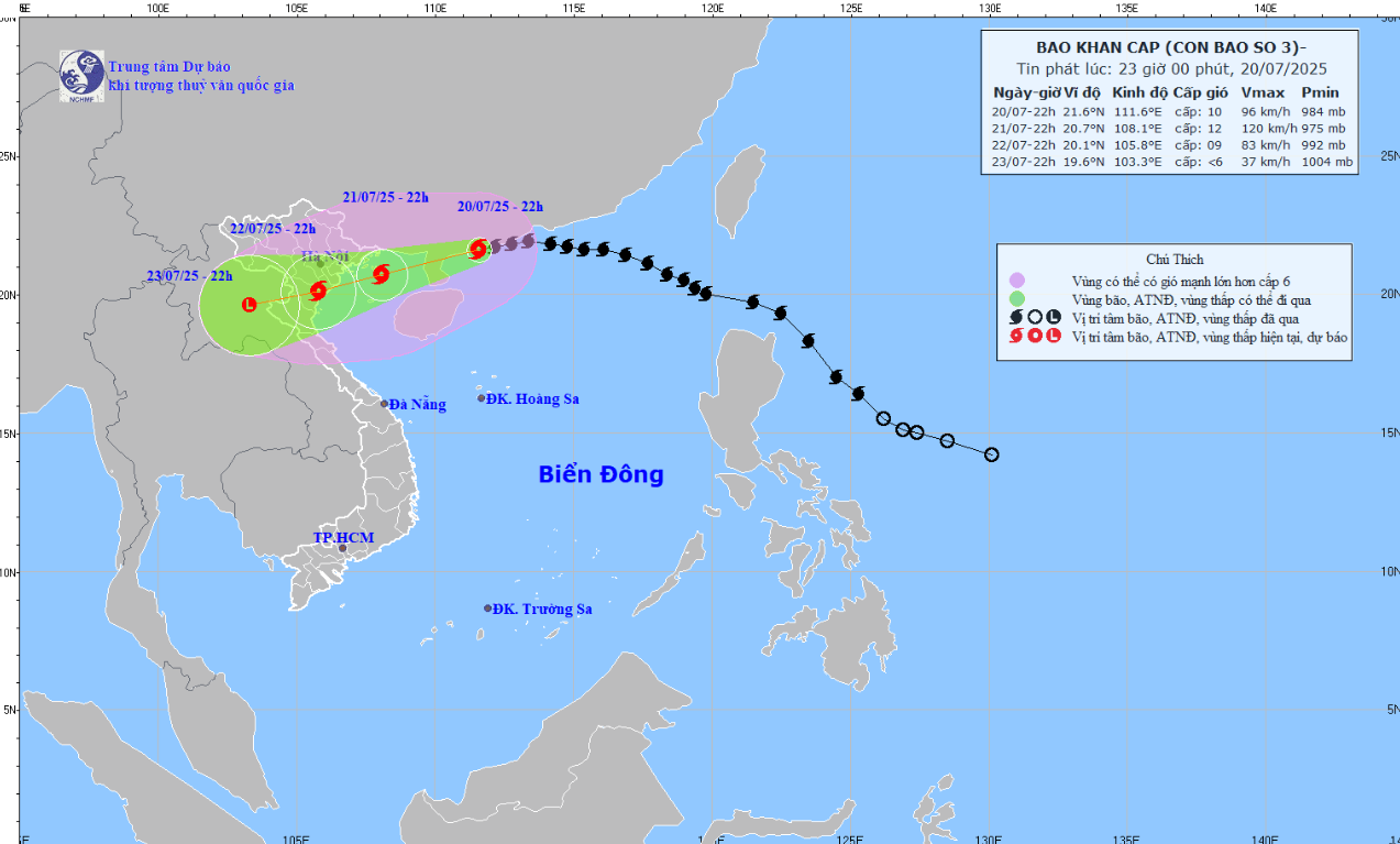 Thời tiết Hà Nội ảnh hưởng bão số 3: Ba ngày tới mưa lớn trắng trời, xuất hiện gió giật đến cấp 9- Ảnh 2.
