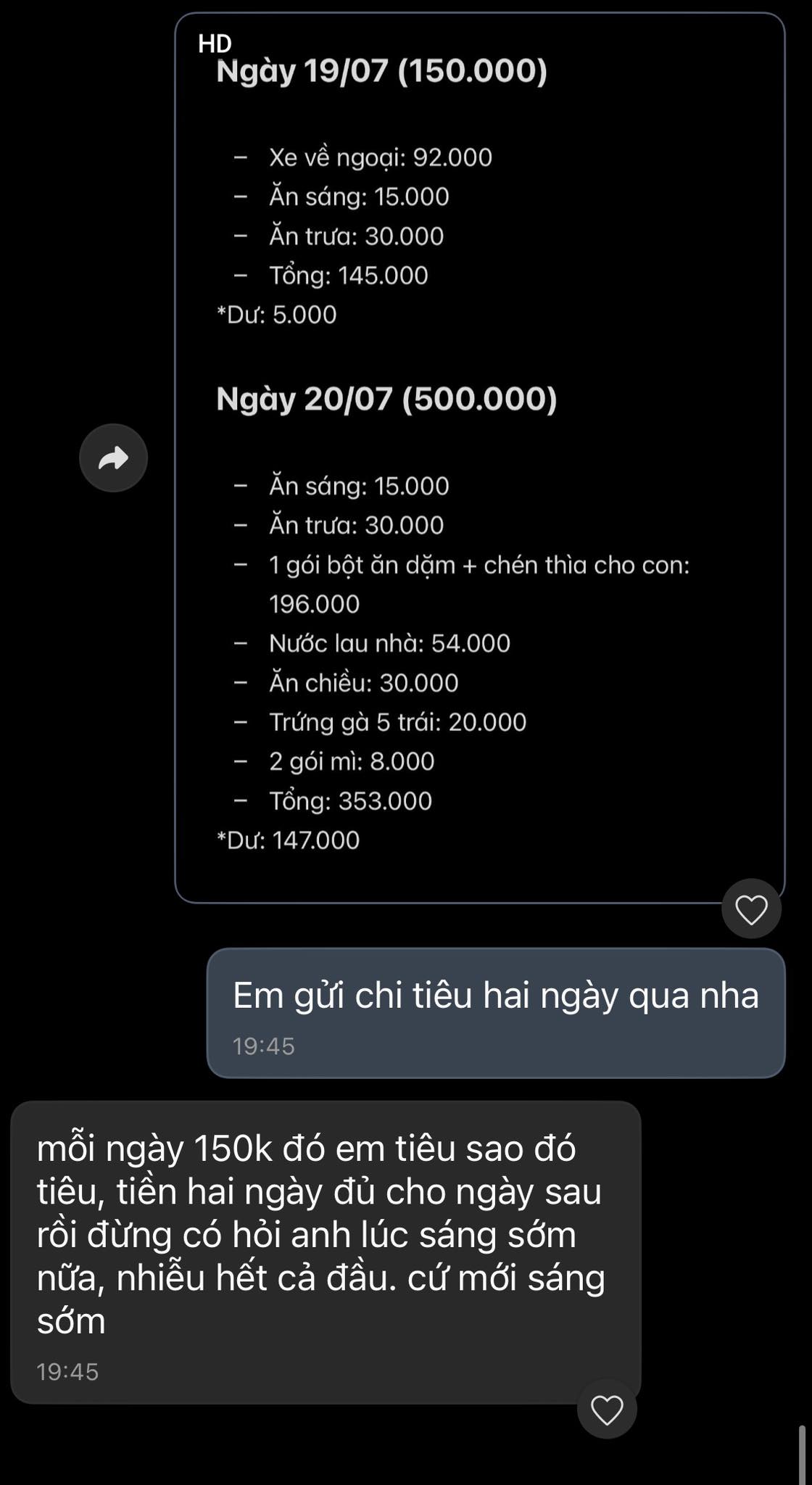 "Mỗi ngày 150k tiêu sao thì tiêu": Sự thật xót xa sau dòng tin nhắn sao kê chi tiêu- Ảnh 1. "Mỗi ngày 150k tiêu sao thì tiêu": Sự thật xót xa sau dòng tin nhắn sao kê chi tiêu- Ảnh 1.