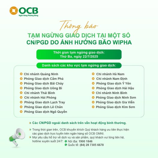 Những ai dùng ngân hàng VIB, OCB, TPBank chú ý: Ngân hàng vừa thông báo KHẨN vì bão số 3, cần biết ngay- Ảnh 2. Những ai dùng ngân hàng VIB, OCB, TPBank chú ý: Ngân hàng vừa thông báo KHẨN vì bão số 3, cần biết ngay- Ảnh 2.
