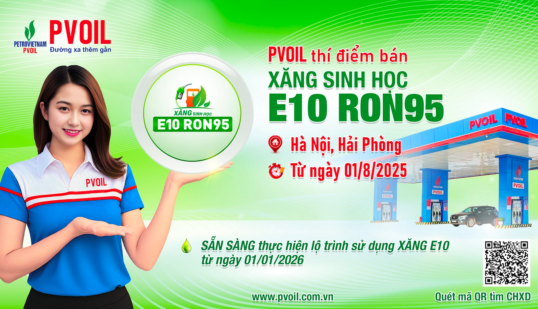 PV OIL và Petrolimex “chốt thí điểm” bán xăng E10 tại 3 thành phố lớn từ ngày 1/8- Ảnh 1.