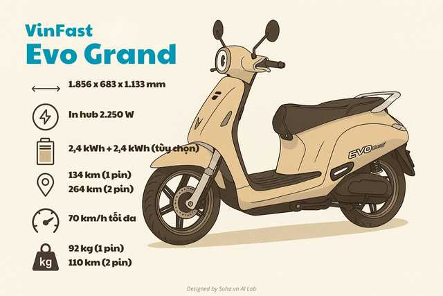 Ảnh thật VinFast Evo Grand: Hai người ngồi có chật không, cốp xe có thể lắp thêm pin phụ trông ra sao?- Ảnh 5. Ảnh thật VinFast Evo Grand: Hai người ngồi có chật không, cốp xe có thể lắp thêm pin phụ trông ra sao?- Ảnh 5.