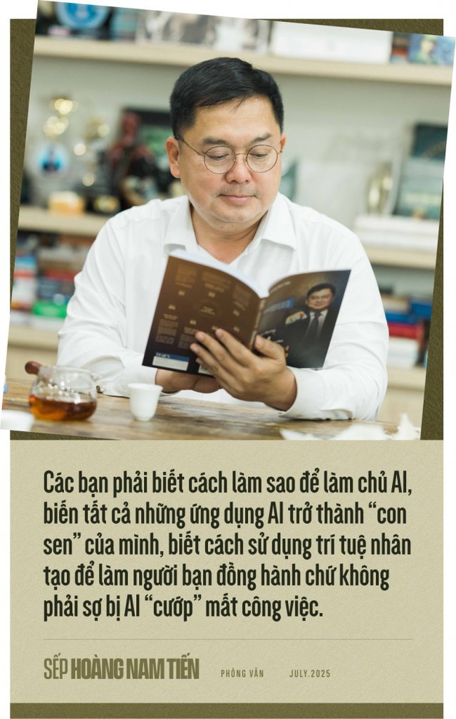 Ông Hoàng Nam Tiến: Người làm sếp nếu không đủ tư duy về AI thì đừng bắt nhân viên làm- Ảnh 1. Ông Hoàng Nam Tiến: Người làm sếp nếu không đủ tư duy về AI thì đừng bắt nhân viên làm- Ảnh 1.