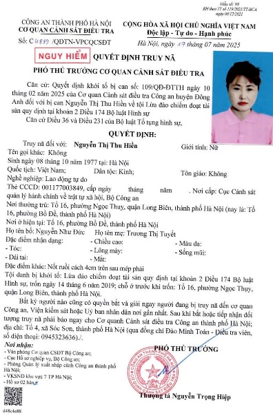 Bắt đối tượng Nguyễn Thị Thu Hiền- Ảnh 1.