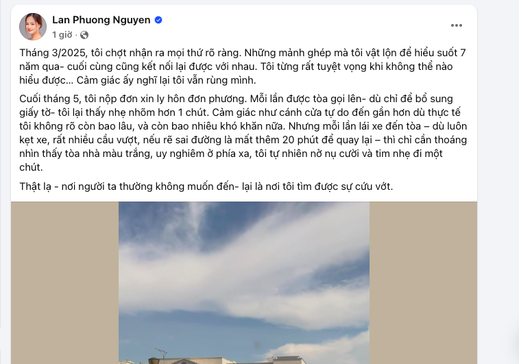 Lan Phương xác nhận nộp đơn xin ly hôn vào cuối tháng 5, nghĩ lại vẫn... rùng mình- Ảnh 1. Lan Phương xác nhận nộp đơn xin ly hôn vào cuối tháng 5, nghĩ lại vẫn... rùng mình- Ảnh 1.