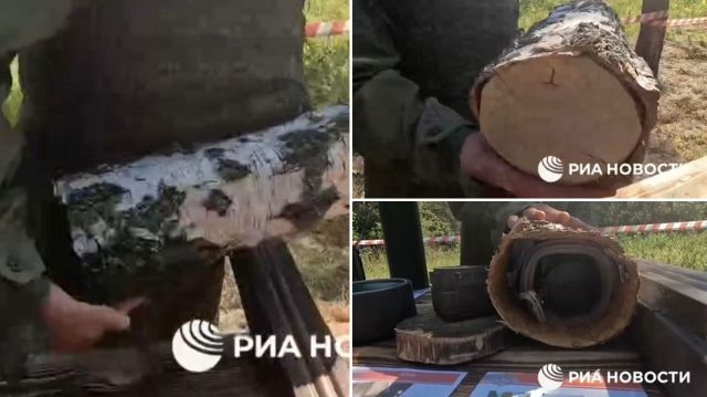 Nga phát hiện "tuyệt chiêu" của Ukraine: Nhét mìn trong khúc gỗ chờ xe tăng đến- Ảnh 1. Nga phát hiện "tuyệt chiêu" của Ukraine: Nhét mìn trong khúc gỗ chờ xe tăng đến- Ảnh 1.